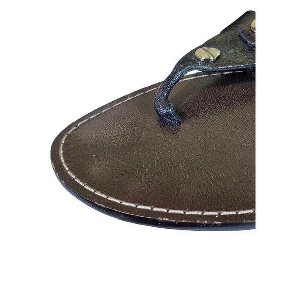 Tory Burch Briza Metallic Silver Gray Leather Gladiator Sandals 9M EUC! $265 - Picture 7 of 13